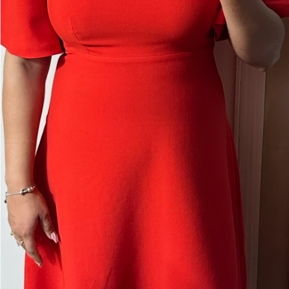 Zara Vibrant Red Midi Dress